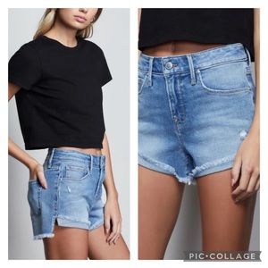 Good American | Good Curve High Rise Denim Shorts